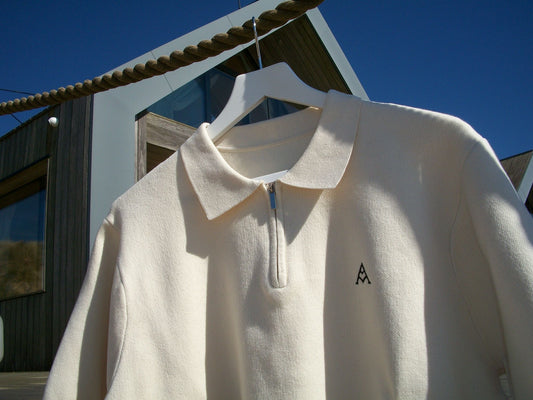 Monaco 1/4 Zip Polo In Cream