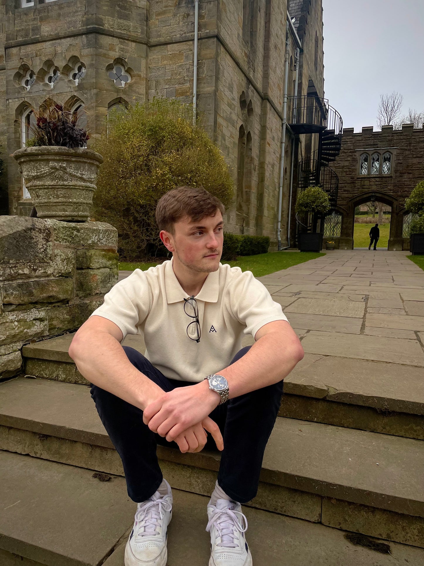 Monaco 1/4 Zip Polo In Cream