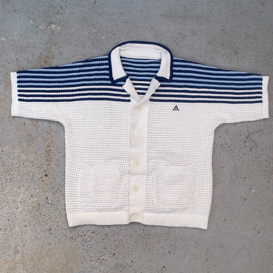 Blue Crochet Shirt