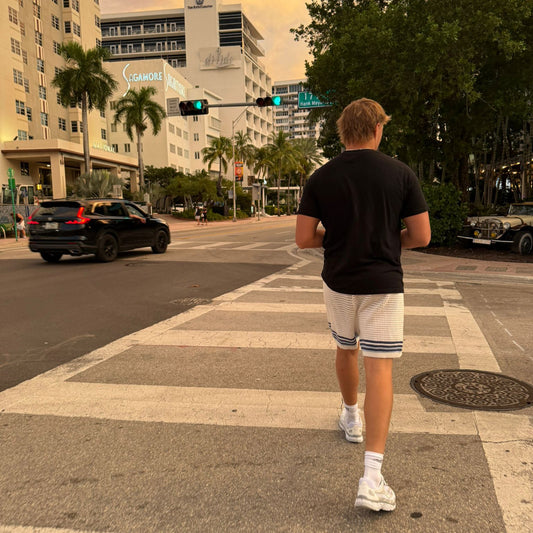 Monaco Blue Crochet Shorts