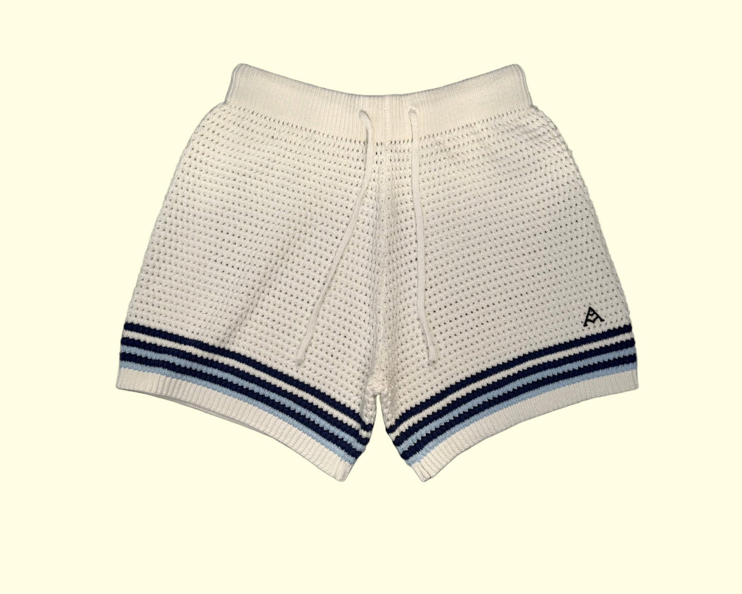 Monaco Blue Crochet Shorts