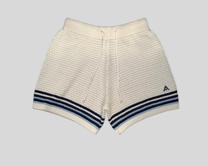 Monaco Blue Crochet Shorts