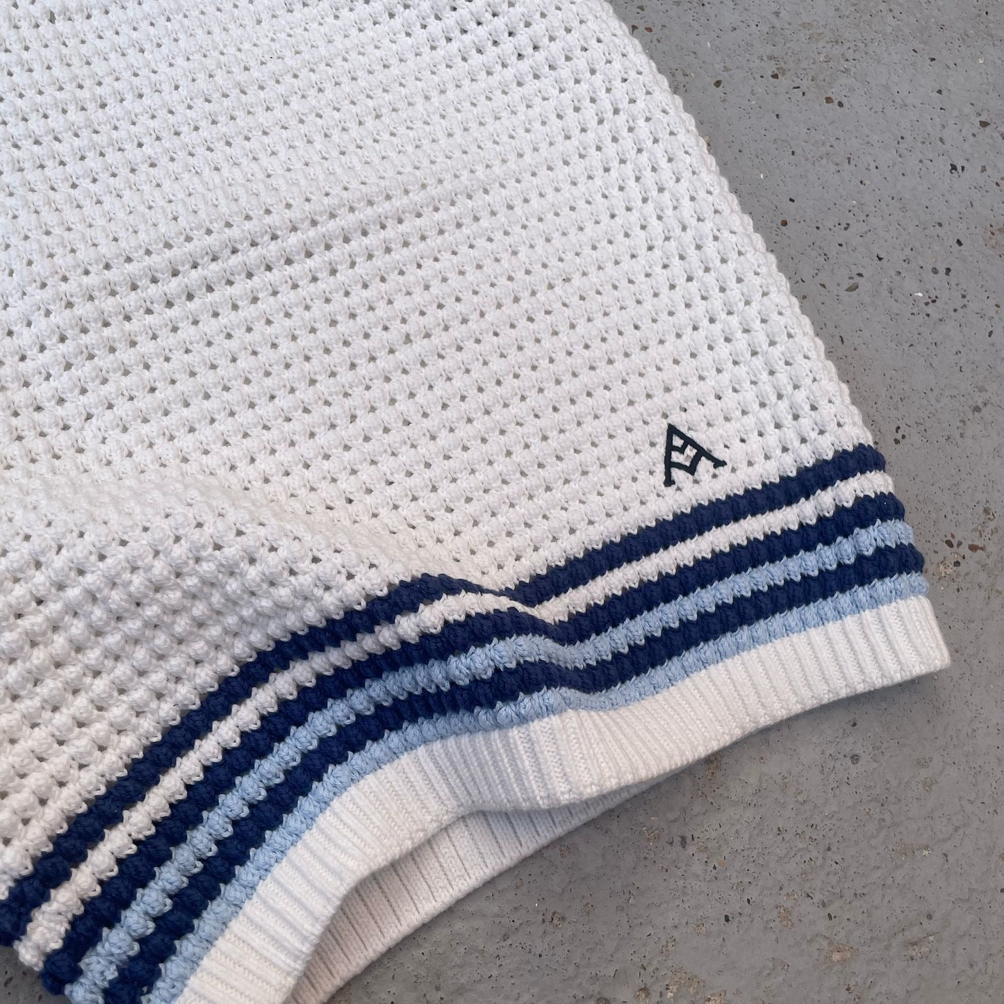 Monaco Blue Crochet Shorts