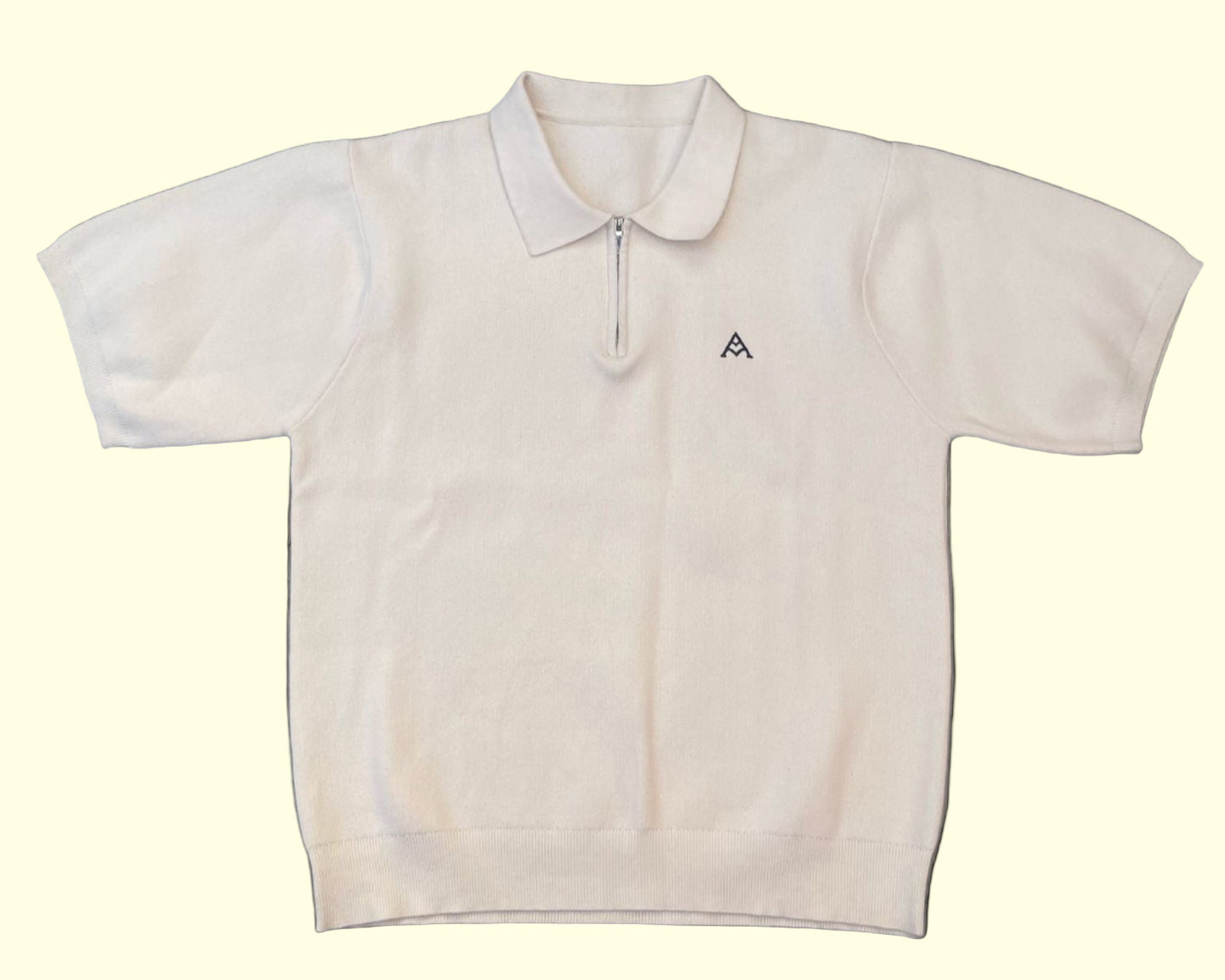 Monaco 1/4 Zip Polo In Cream